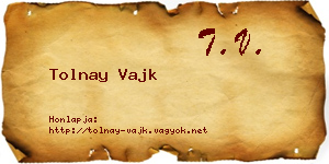 Tolnay Vajk névjegykártya